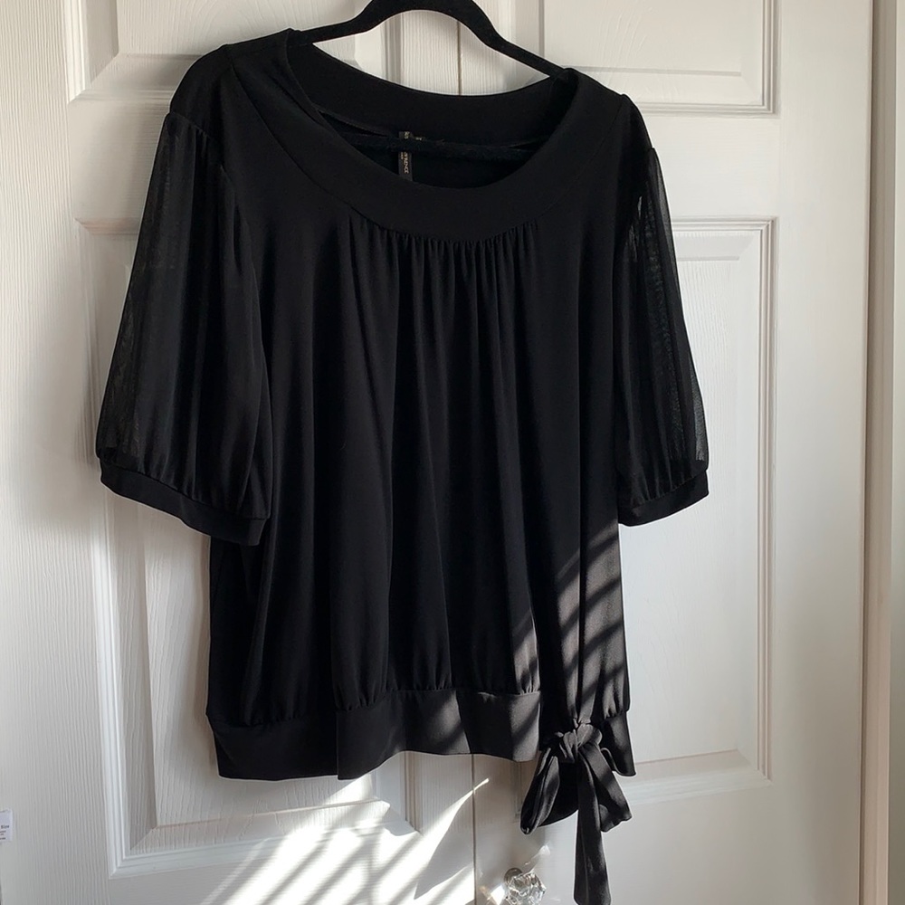 Black Multi Media Blouse
